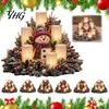 Indoor Seasonal Displays Christmas Lighted Centerpiece, Atmospheric Ornament with Warm Glow, USB Holiday Home Decor Powered Plastic Crafts for