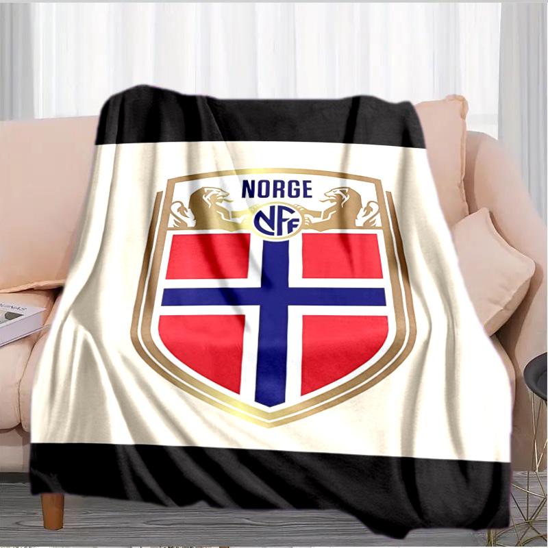 Norwegian Football Crest Blanket Suitable for Sofas, Beds, Offices, And Camping - Perfect Gift for Halloween Christmas