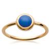 Позолоченное кольцо 'Princess Opale' золотисто-голубое - 8 мм