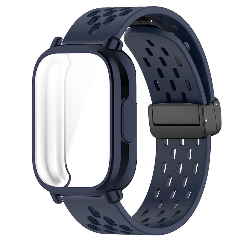 Дышащий ремешок+чехол для Redmi Watch 5 Active Силиконовый спортивный браслет Полностью закрывающий защитный чехол для ремешка Redmi Watch 5 Lite