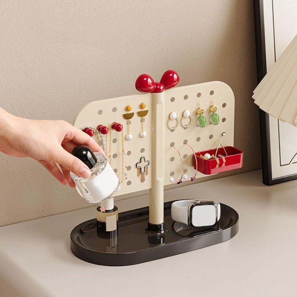 Adjustable Perforated Board Storage Rack DIY Pegboard Organizer Cosmetics Storage