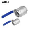 304 Stainless Steel Two-Piece Threaded Ball Valve for Water Pipe (1/2" Internal Thread)