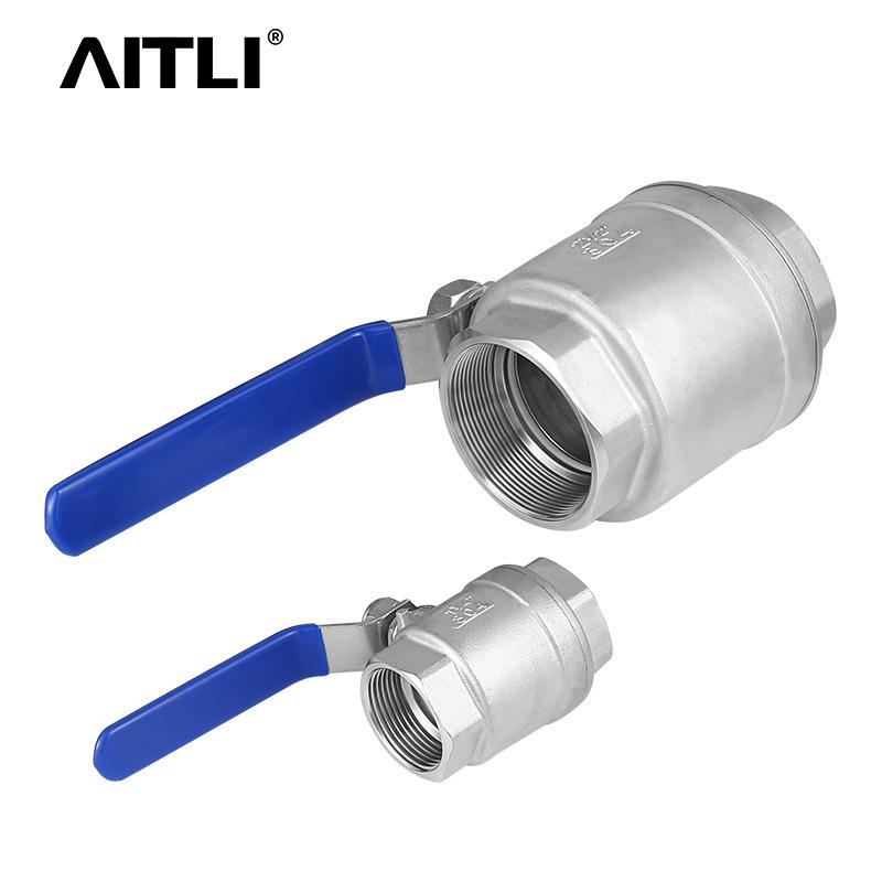 304 Stainless Steel Two-Piece Threaded Ball Valve for Water Pipe (1/2" Internal Thread)