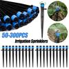 50-300PCS Auto Drip Irrigation Watering System Garden Sprinkler Lawn Irrigation Drip Plants Flower Household Waterers Bottle