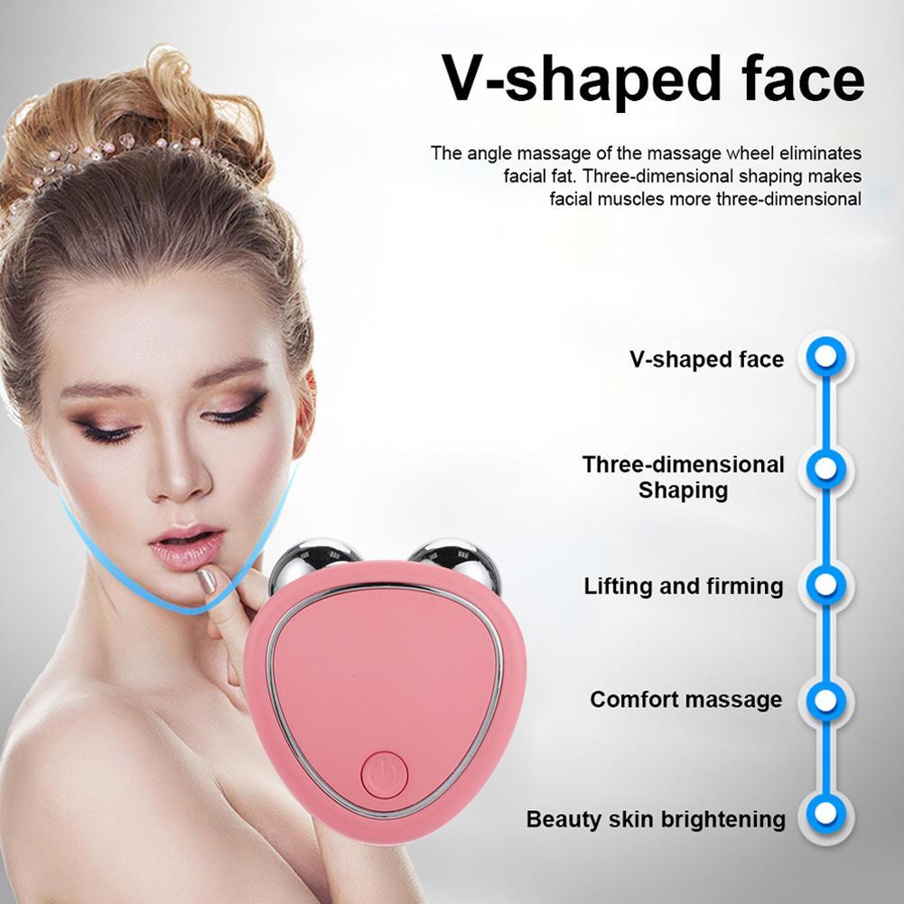 For Women EMS Micro Current Beauty Instrument Mini Portable Face Slimming Sonic Vibration Massager Lifting Firming Skin