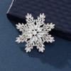 Simple Atmospheric Snowflake Brooch Women's Corsage Luxury Versatile Accessories Coat Jacket Cardigan Christmas Pin Button