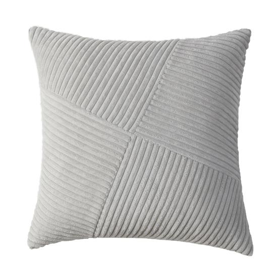 Бохо Текстурная Наволочка Вельветовая Полосатая Лоскутная Наволочка 18x18 Дюймов Рустикальная Наволочка для Фермерского Дома Дома Дивана Дивана Кровати Гостиной