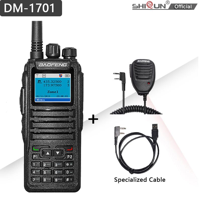 Baofeng DMR DM-1701 Walkie Talkie Open GD77 Dual Mode Analog/Digital Two Way Radio Tier1+2 Dual Time Slot Ham Dual Band FM Radio