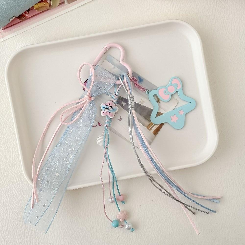 Heart Shape Phone Charms Glitter Resin Key Ring Accessories Bag Charm Korean Sea Salt Style