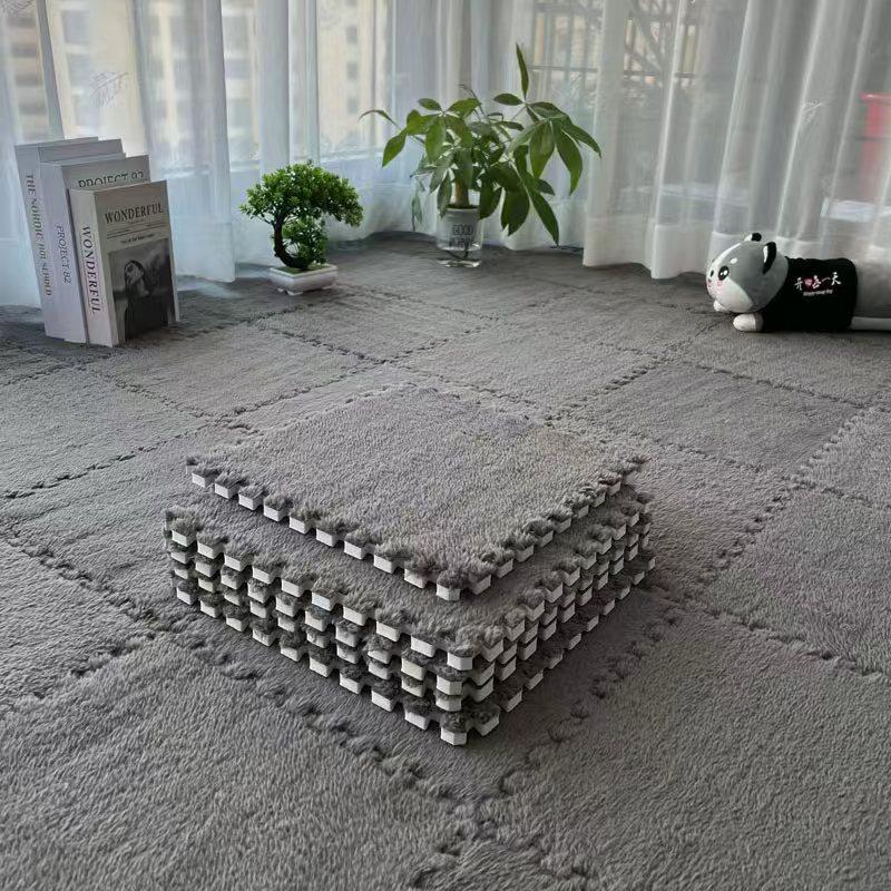 12 шт. Мягкий плюшевый детский игровой коврик-пазл, ковер с переплетением, напольное покрытие для упражнений, коврик для ребенка, теплый игровой коврик для детской комнаты, 30*30*1 см