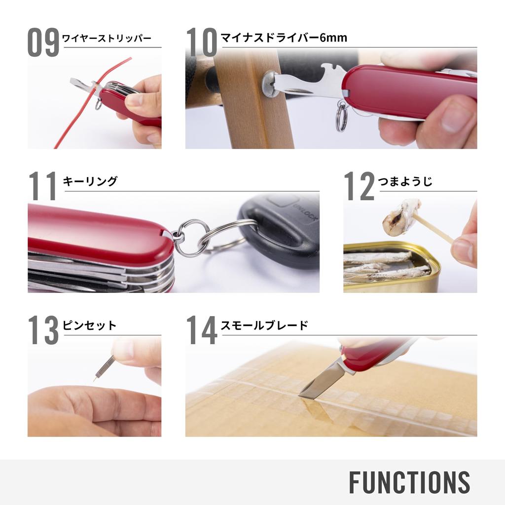 Victorinox Швейцарский армейский нож Super Tinker Red, многофункциональный нож для кемпинга, отвертка Phillips с ножницами, швейцарское производство, 14 функций