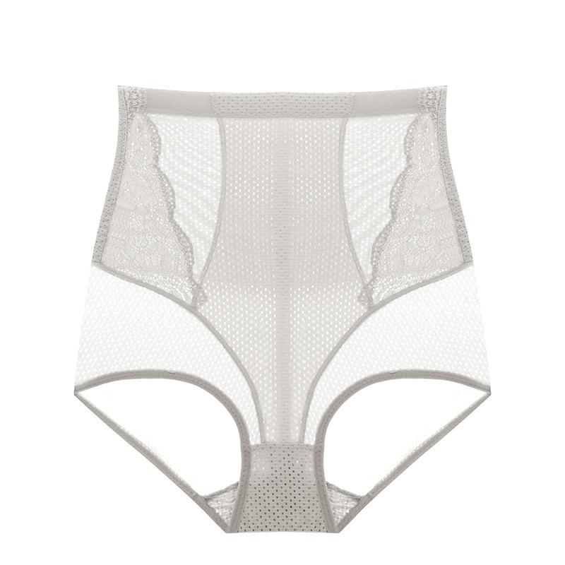 Flarixa High Waist Underwear Women Seamless Panties Breathable Ice Silk Underpants Comfort Ladies Briefs Sexy Mesh Lingerie Thin
