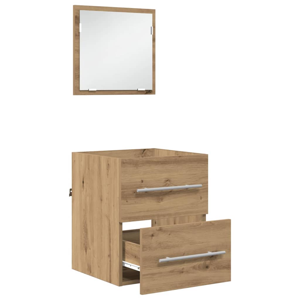 Bathroom Furniture Set with Drawers Brown 41 x 38.5 x 48 cm