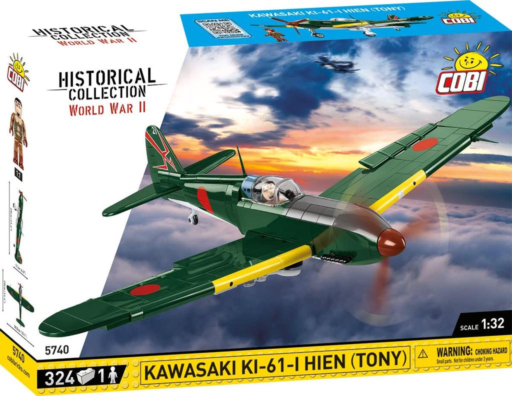 Конструктор COBI Истребитель Японской Армии 1/32 Hien KI-61 Kawasaki Тип 3 Истребитель 324 Детали Совместим с Lego #5740