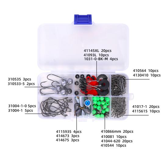 Грузила для рыбалки Набор крючков для рыбалки с коробкой для хранения Высокая прочность Устойчивость к ржавчине Компактный Портативный Набор для оснастки