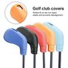 Golf Club Cover TPE Waterproof Iron Head Covers Portable Travel Replacement Protector Sports Guard Sleeve for  Black