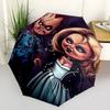 Модный складной зонт Chucky с автоматическим открытием/закрытием. Портативный и складной, идеально подходит для подарка, путешествий и повседневного использования.