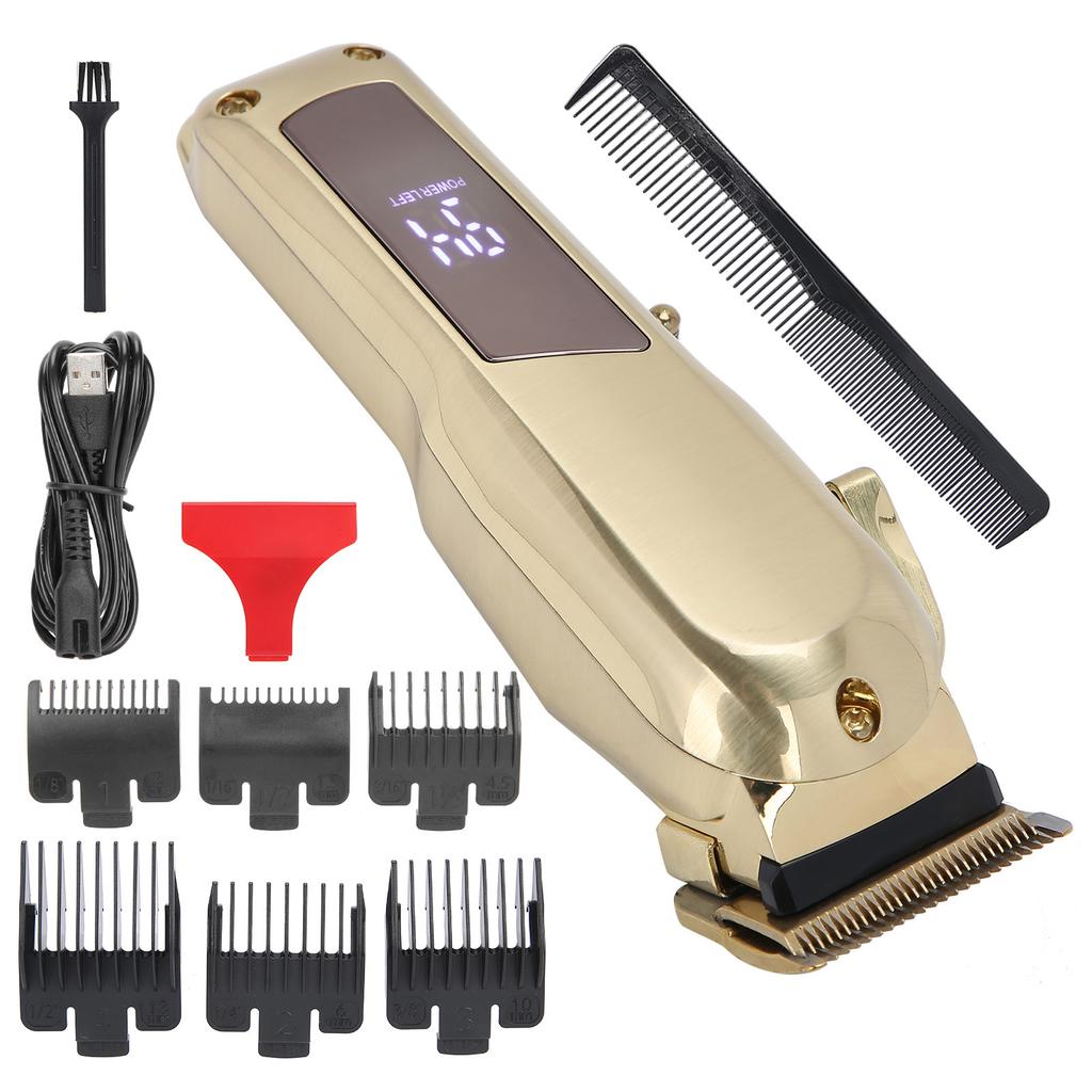 VGR Digital Electric Clippers High Power Men Hair Trimmer Barber Hair Cutting Machine