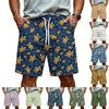 Мужские сетчатые шорты с кулиской и эластичным поясом в гавайском стиле для летнего пляжного отдыха