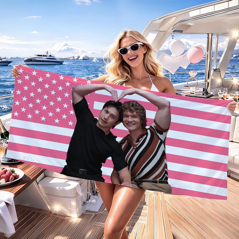 Popular TV Heated Rivalry Shane and Ilya Towel Quick Dry Absorbent Beach Towel for Fitness Swimming and Outdoor Activities