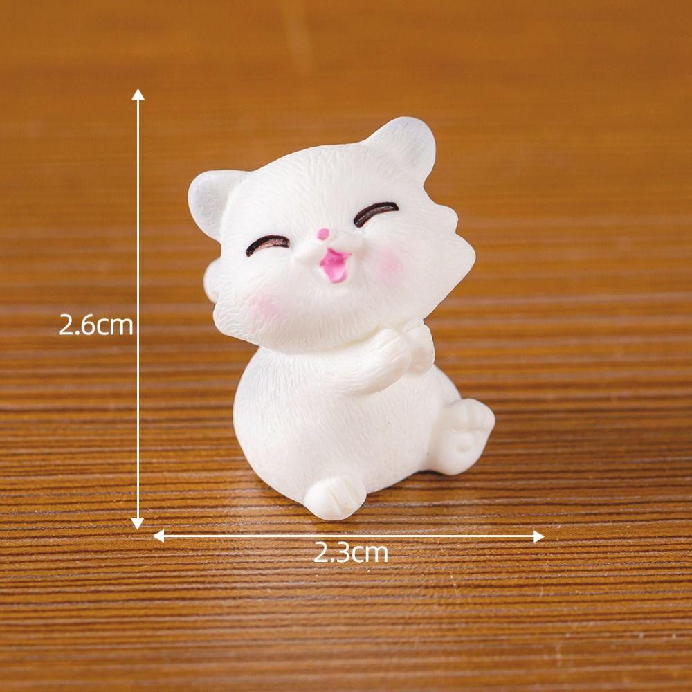 Party Supplies Cute Mini Cat Figurines DIY Resin Crafts Cat Statue Cartoon Kitten Figurines Miniature Car Accessories