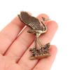 Brass Crane Figurines Miniatures Desktop Ornaments Living Room Desk Decorations Crafts Accessories Small Animal Statue Decor