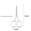 Round-Head Eyebrow & Nose Hair Trimming Scissors for Makeup, Beard, and Embroidery, Pointed Tip for Precision Beauty.