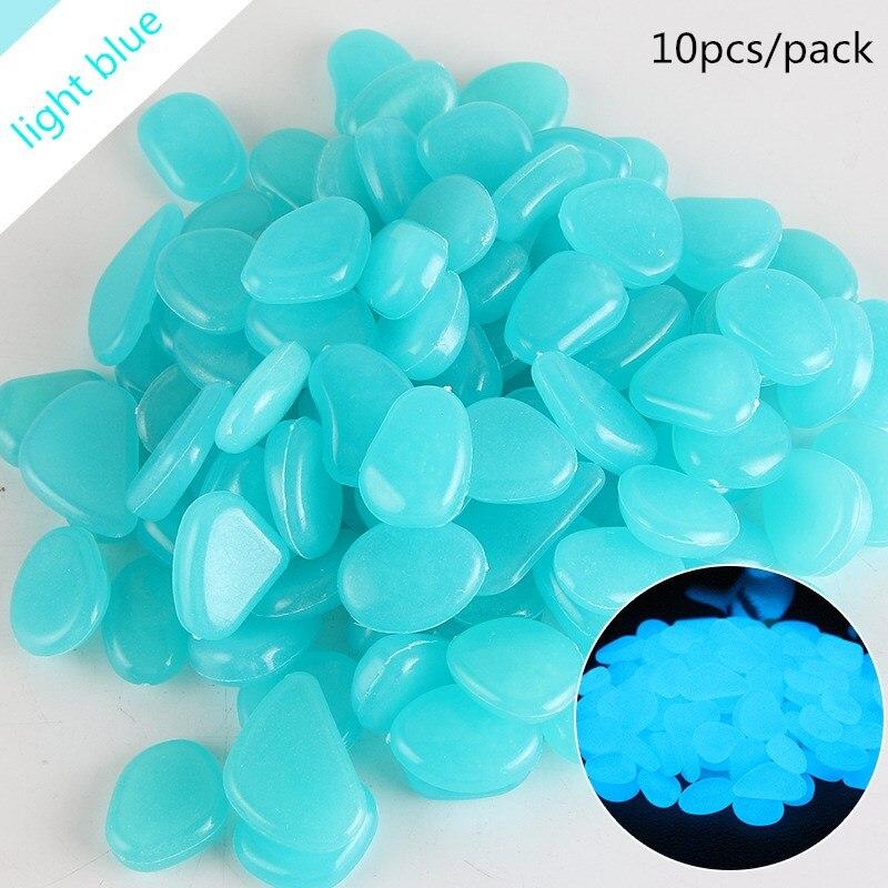 10 шт./упак. Новые светящиеся камни «сделай сам», сад, парк, дорога, ваза для аквариума, украшение для детей, светящаяся в темноте игрушка для украшения вечеринки, камень