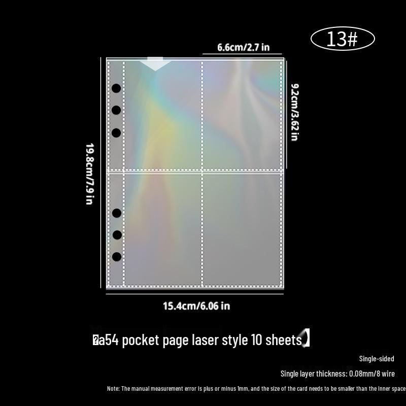 Компактный нескользящий прозрачный альбом для карточек формата А5 с 3-дюймовыми четырехлистными страницами для хранения небольших карточек