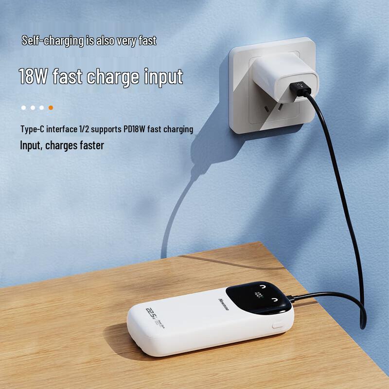 Power Bank Newmen AL31 20000 мАч со встроенным кабелем, быстрая зарядка