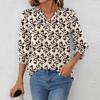Blouses For Women Dressy Casual 3/4 Length Sleeve Womens Tops O Neck T Shirts With Smocked Cuffs