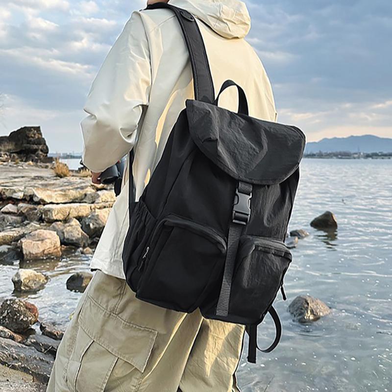 New Workwear Style Large-Capacity Backpack Lightweight Water-Resistant Multi-Pocket Outdoor Travel Backpack