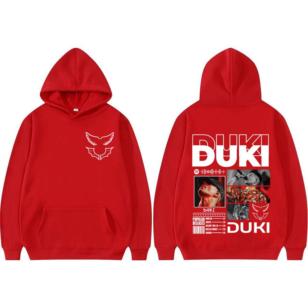 Рэпер Duki Ameri Мировой Тур 2025 Печатный Лонгслив Свитшот Мужская Одежда Винтажный Уличный Поп-Музыка Повседневный Худи