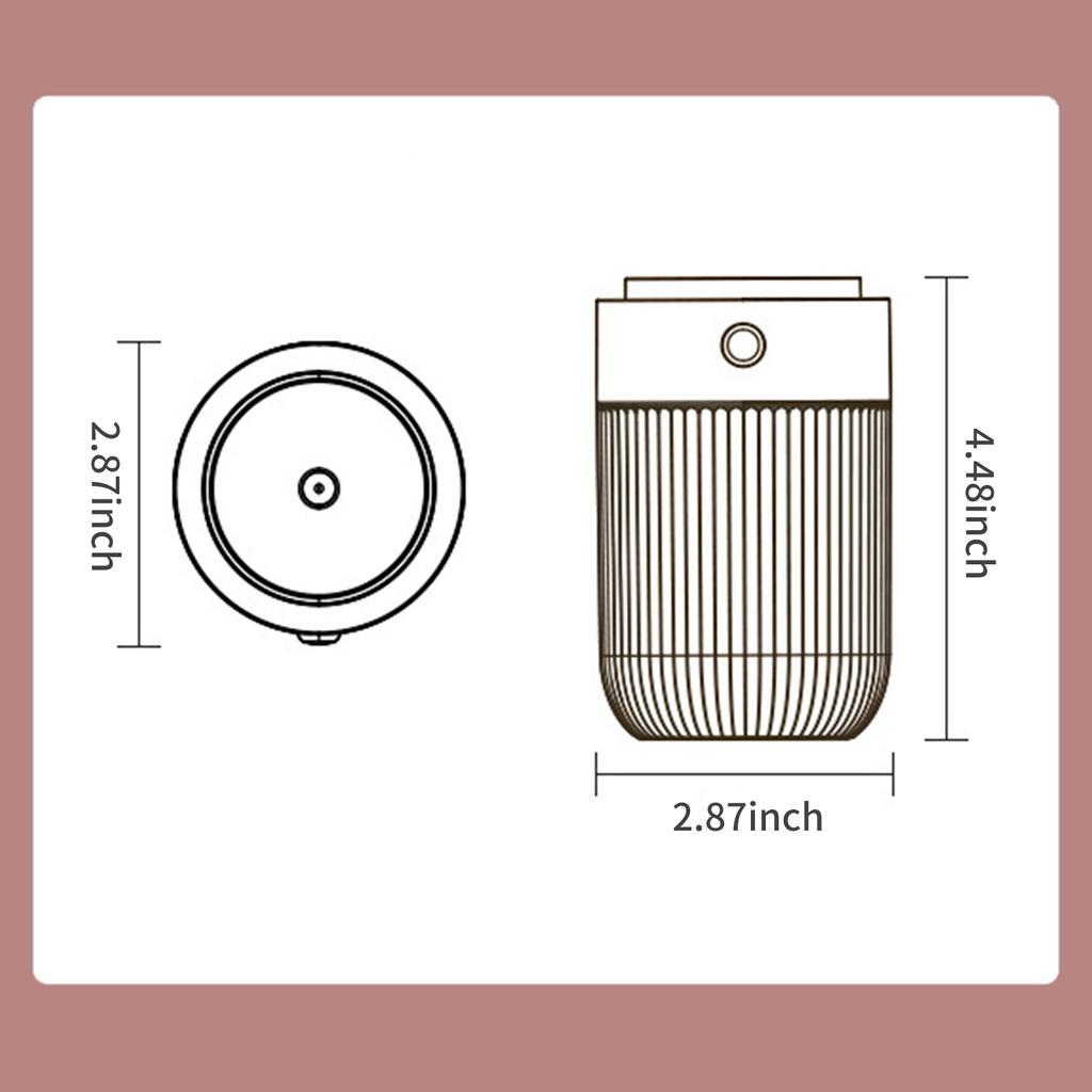 250mL Car Mist Humidifier with Colorful Night Light Desktop USB Mist Humidifier Cool Air Humidifier