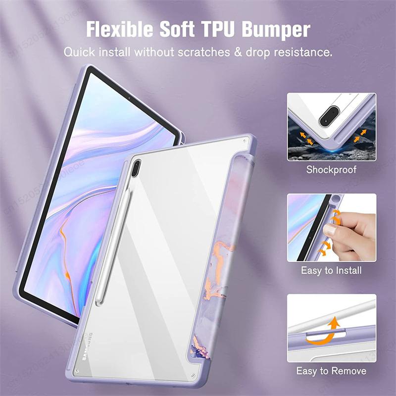 Чехол-обложка для планшета Samsung Galaxy Tab S11 S10 Lite S9 FE 10.9 11 Plus 12.4 дюйма для Tab A11 A9 S9 S8 S7 11" Plus 12.4" Funda