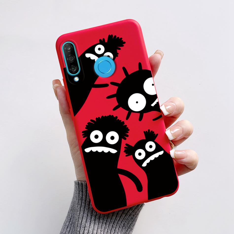 Чехол для Huawei P30 Lite Милый Мультяшный Медведь Лягушка Мягкий Матовый Силиконовый Чехлы для Телефона Для Huawei P30 P30Lite P30Pro P 30 Lite Pro Чехол