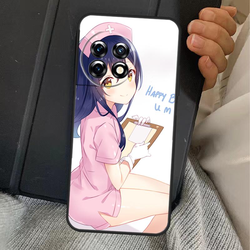 Sexy Anime Nurse Case For OnePlus 13T 10T 8T 10R 12R 13R 15 13 12 11 10 9 Nord CE 5 2 3 4 Lite N20 N30 Cover