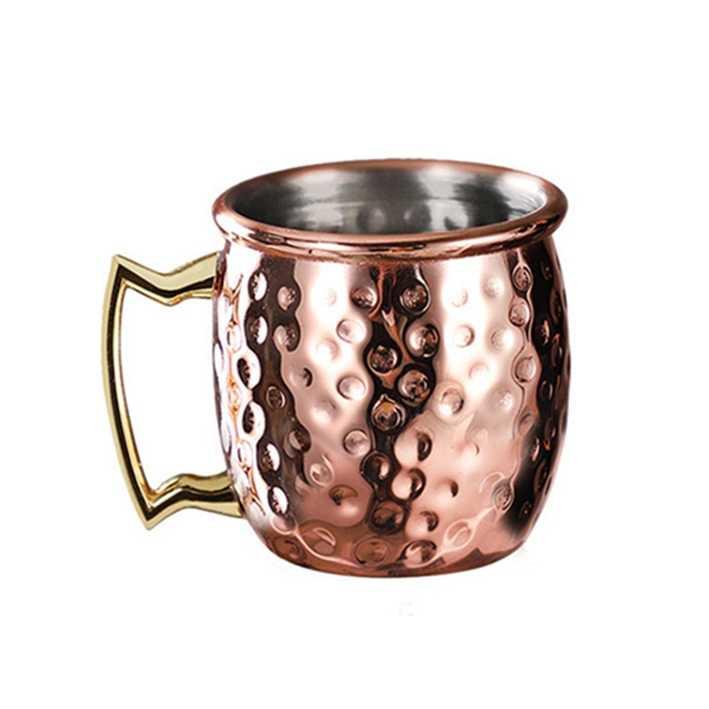 Медная кружка для Moscow Mule, нержавеющая сталь 304, чеканный дизайн, бокал для вина и коктейлей