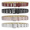 Dress For Women Personality Jeans Hip Hop PU Leather Belt Rivet Waistband Waist Strap Waist Belt