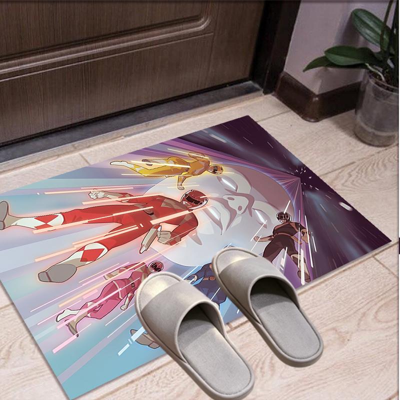 Mighty Morphin Power Rangers Pattern Rug, Indoor/Outdoor Mat, for Picnic, Gameroom, Bedroom, Office, Living Room, Home Decor Carpet, Birthday Gift