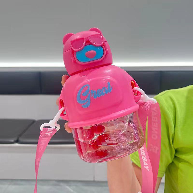 Пластиковый стакан для воды Big Belly с большой емкостью и трубочкой