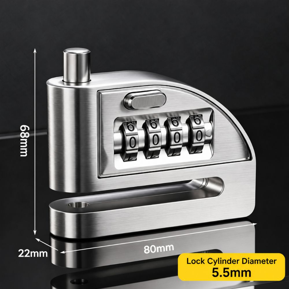 Alloy Steel Disc Brake Lock One-Press Open Anti-Theft Lock New Bike Lock for Motorcycle