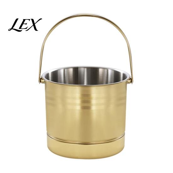 Bar Ice Bucket Stainless Steel with Removable Strainer, Wine Champagne Cooler for Beer Red Wine, Portable Snacks Home Corrosion Resistant