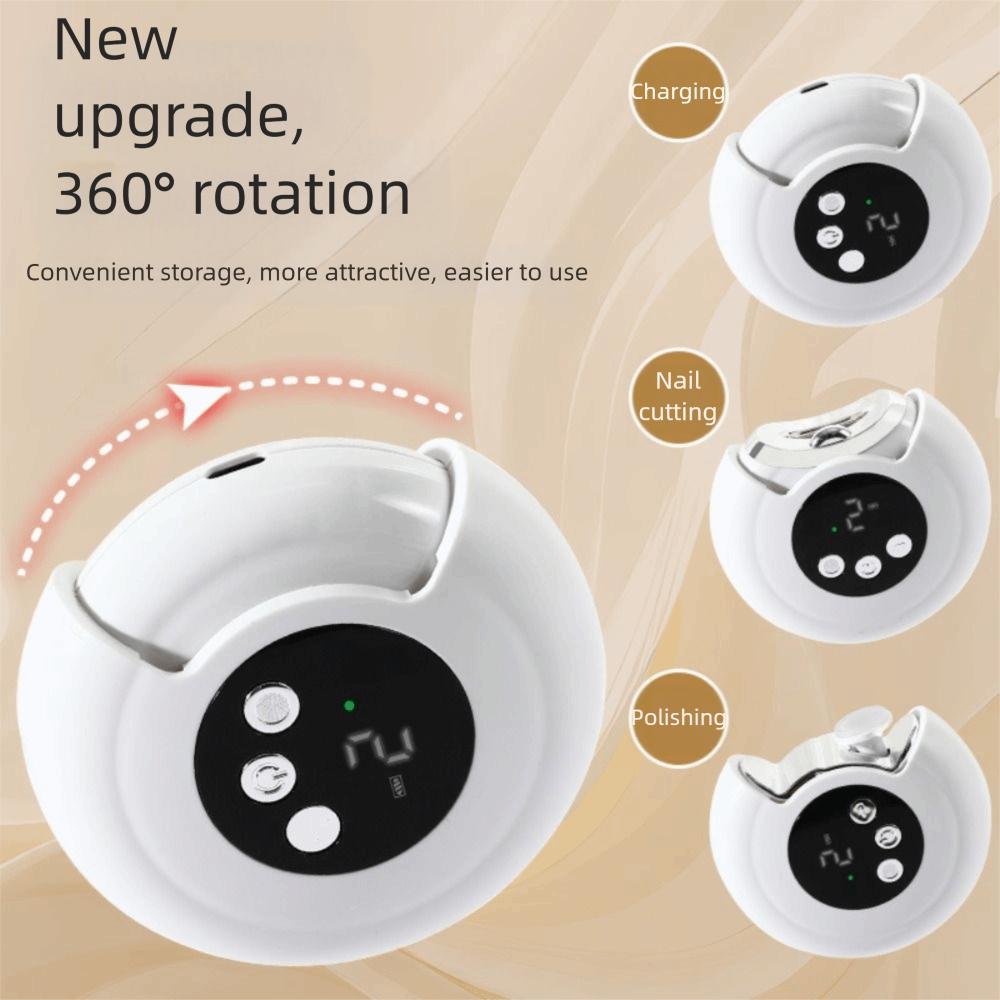Portable Design Automatic Nail Sander Rechargeable Nail Trimmer Electric Nail Sharpener Pedicure