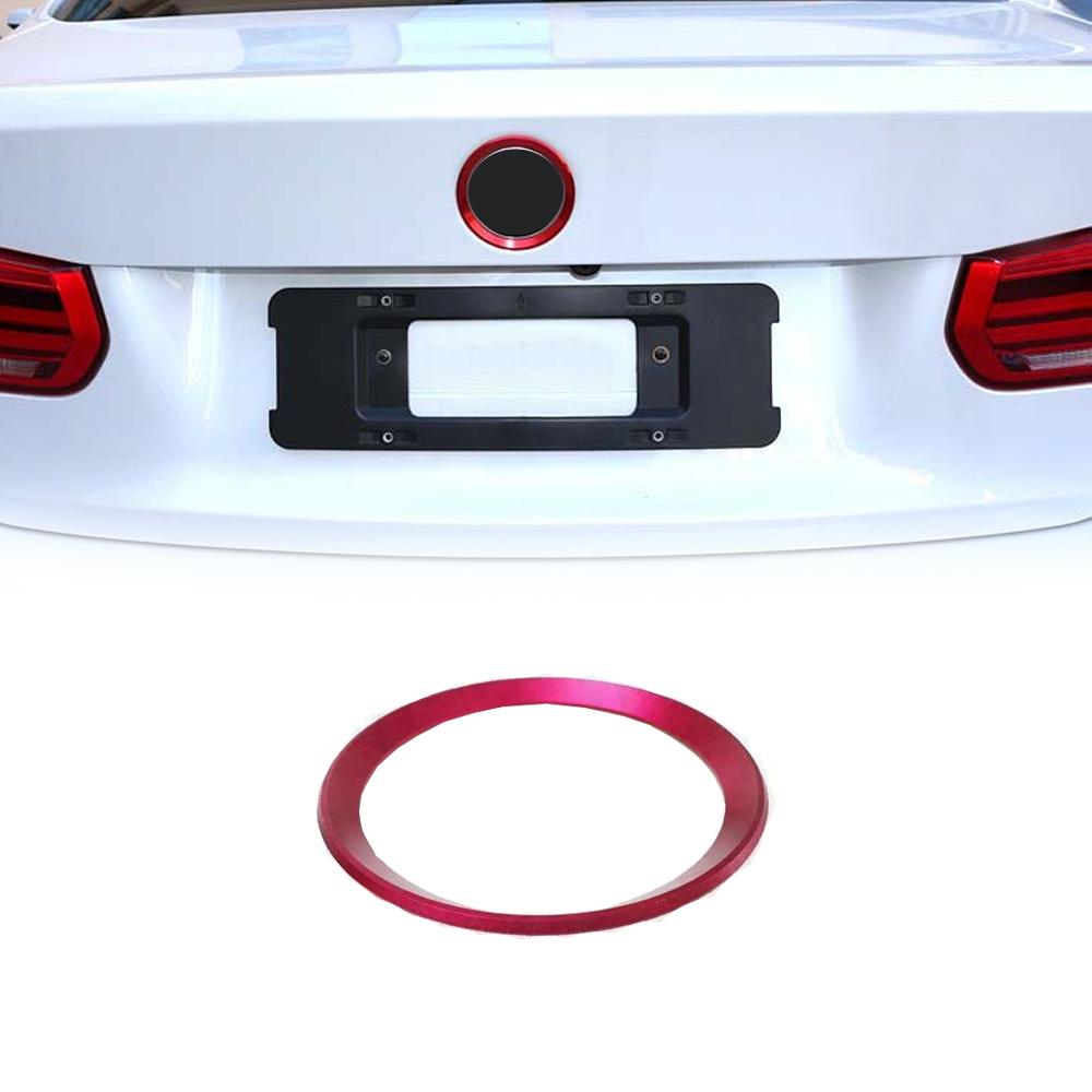 Creative Chrome Aluminum Car Front Rear Logo Surrounding Ring Stylish for 82mm 74mm Emblem Hood Car Decoration Accessories