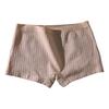 Women Underpants Seamless Mid Waist Cotton Solid Color Stretchy Boxers Anti-exposure Moisture-wicking Briefs Daily