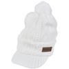 Bridgestone Golf Women's Knit Winter Hat with Brim, CPW25M, White