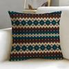 Наволочка с узором Fair Isle Мягкая Легко стирается Универсальная для Дивана Кровати Путешествий и Офиса