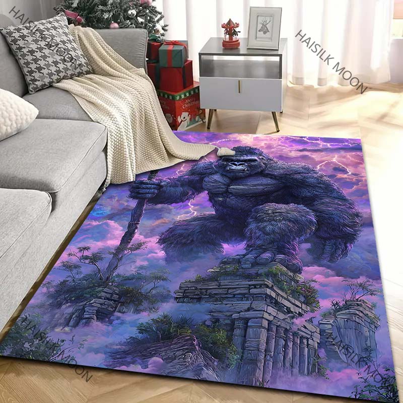Multi-Size Classic Movie Gorilla Pattern Carpet for Living Room Bedroom Sofa Home Decor Non-slip Floor Mat Large Size
