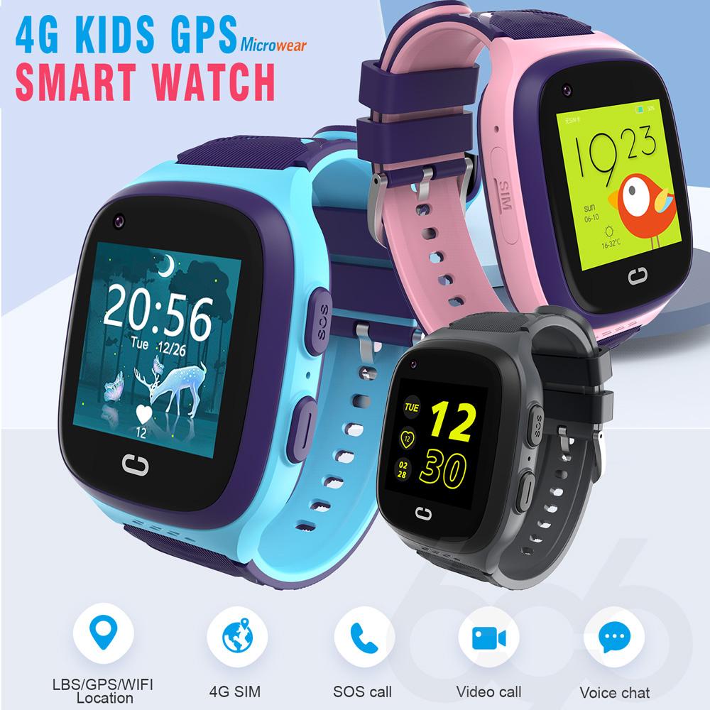 4g Kids Smart Watch Gps Wifi Video Call With Face-lock Sos Tracker Location Ip67 Waterproof Children's Smart Watch Camer